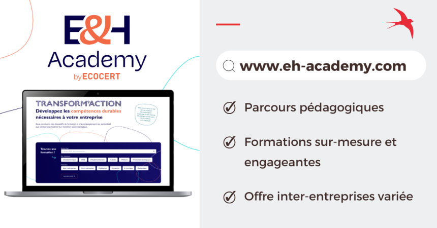 Ecocert lance E&amp;H Academy : un site dédié à la formation en durabilité