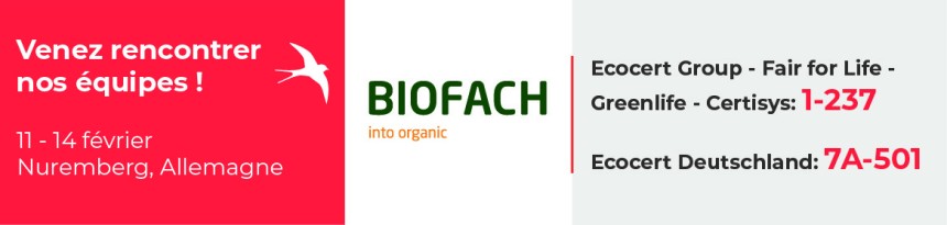 Ecocert participe à BIOFACH 2025 !