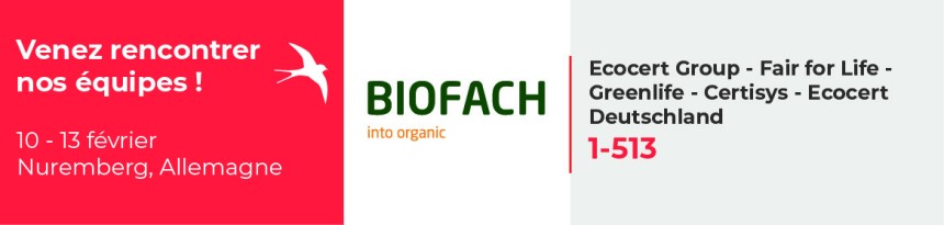 Ecocert participe à BIOFACH 2026 !