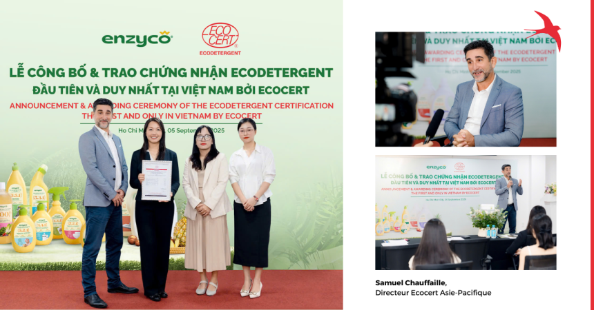 Enzyco, la première marque vietnamienne à obtenir la certification internationale Ecodetergent