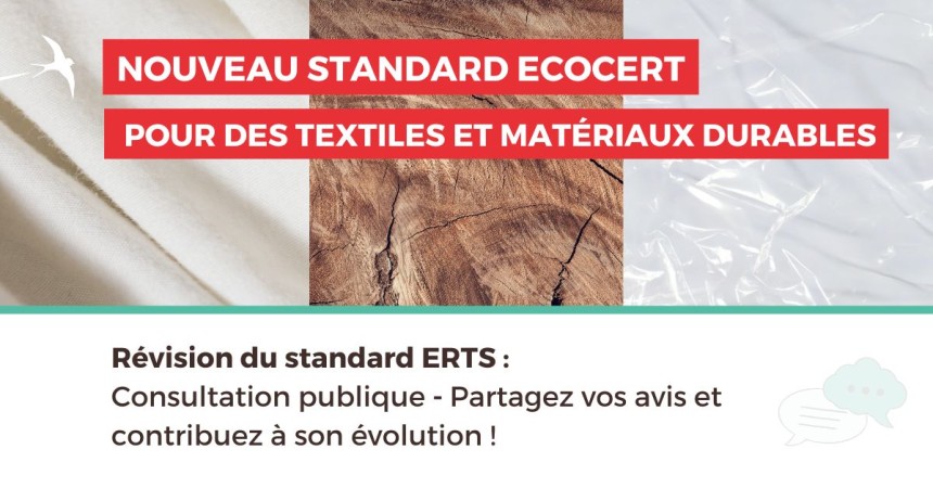Révision du standard ERTS – Nouveau standard Ecocert pour des textiles et matériaux durables
