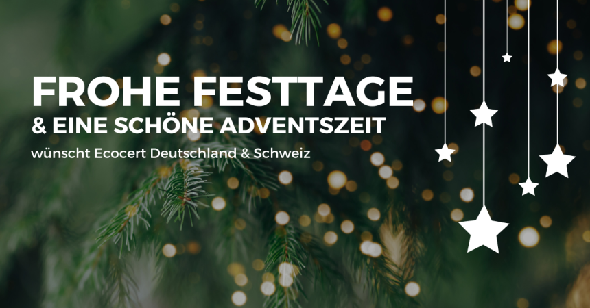 Schöne Feiertage wünscht ECOCERT